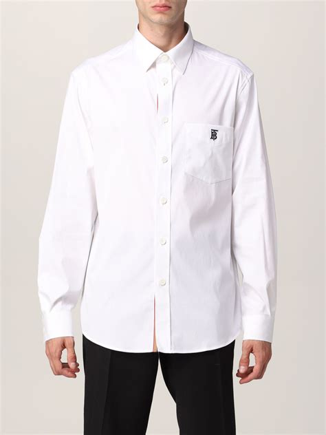 Burberry white long sleeve shirt